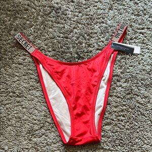 Victoria's Secret Red and White Bikini Classic Cut